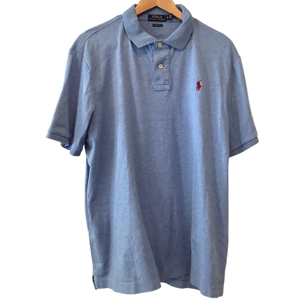 Polo Ralph Lauren XL Classic Fit Golf Polo Shirt Light Blue Heather - XL
